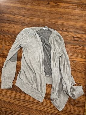 Daydreamer Gray Open-Front Lightweight Cardigan